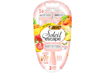 Moteriški vienkartiniai skustukai BIC SOLEIL ESCAPE PEACH, 3 vnt.