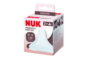 Silikoninis žindukas NUK PERFECT MATCH M;2vnt, 3+ mėn.