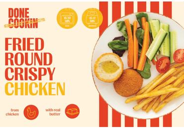 Frozen round chicken cutlets DONE COOKIN, 180 g