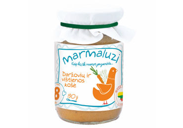 Vištienos ir daržovių košė MARMALUZI, nuo 8 mėn., 190 g