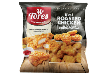 Vištienos kepsneliai NUGGETS MR TORES džiūvėsėliuose, 500 g