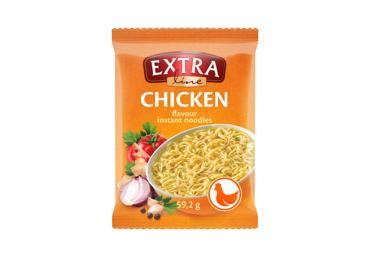 Greitai paruošiami makaronai EXTRA LINE, vištienos skonio, 59,2 g