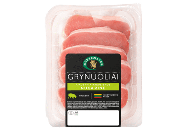 Šviežia kiaulienos nugarinė GRYNUOLIAI be kaulo, be odos, 360 g