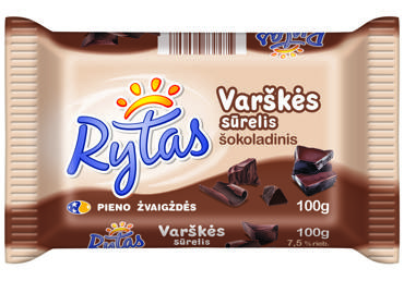 	Saldus šokoladinis varškės sūrelis RYTAS, 7,5 % rieb., 100 g