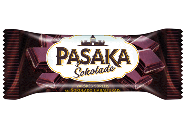 Šokoladu glaistytas varškės sūrelis PASAKA su šokolado gab., 40 g