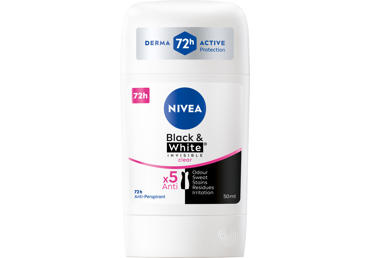 NIVEA BLACK&WHITE CLEAR стиковый антиперспирант для женщин, 50 мл