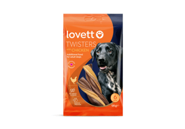 Жевательные лакомства для собак LOVETT TWISTER с птицей (6 шт.), 120 г