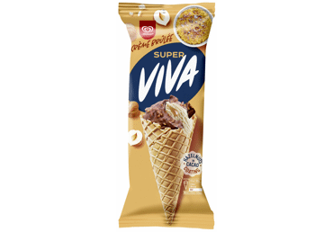Valgomieji ledai SUPER VIVA su krembriulė skonio įdaru, 100 g