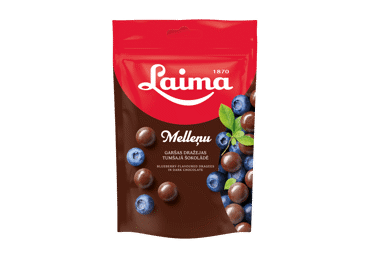 Juodojo šokolado dražė LAIMA, mėlynių skonio, 140 g