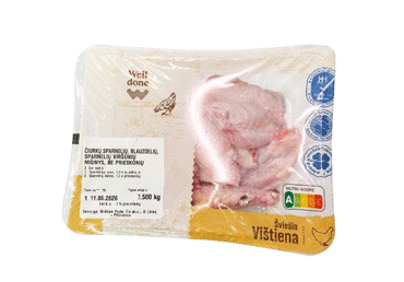 Šviežios viščiukų broil. sparnelių vidurinės dalys WELL DONE, 500 g