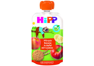 Apple, peach and banana puree HIPP with cookies (12+ months), 100 g
