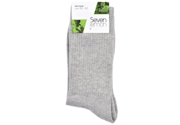 Sport. kojinės SEVEN LEMON, dydis 39-42, šv. pilkos, 1 pora, 1 vnt.