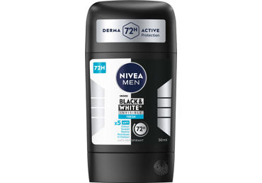 NIVEA MEN Black & White Invisible стик-антиперспирант Fresh для мужчин, 50 мл