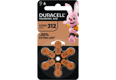 Elementai klausos aparatui DURACELL 312PR41, 6 vnt.