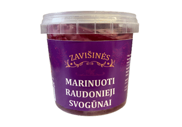 Marinuoti raudonieji svogūnai, 340 g