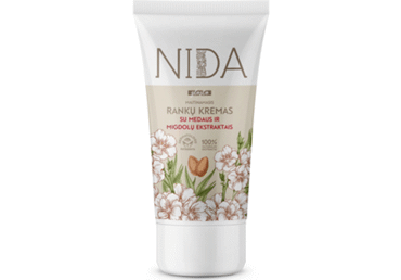 Maitinamasis rankų kremas NIDA su medaus ir migdolų ekstr., 150 ml