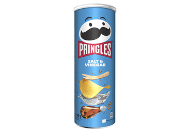 Traškučiai PRINGLES, druskos ir acto skonio, 165 g