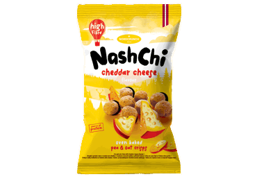 Pea and Oat Chips NASHCHI, cheddar flavor, 60 g