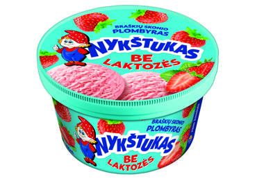Plombyras NYKŠTUKAS, braškių skonio, be laktozės, 400 g