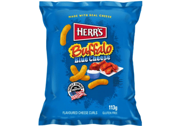 Kukurūzų traškučiai HERR'S, pelėsinio sūrio skonio, 113 g