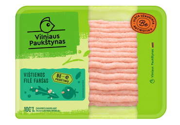 Chicken fillet mince VILNIAUS PAUKŠTYNAS, fat less than 15%, 400 g