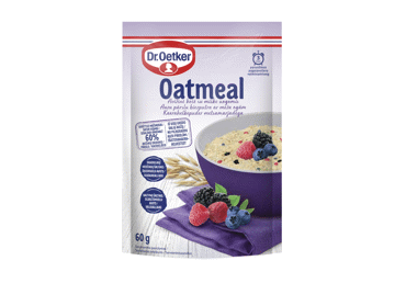 Quick preparation oat porridge DR. OETKER with forest berries, 60 g