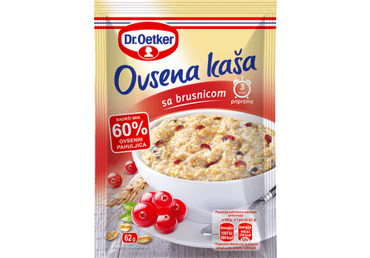 Быстрорастворимая овсяная каша DR. OETKER с клюквой, 62 г