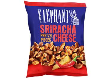 Pretzel pieces ELEPHANT, cheese SRIRACHA flavor, 125 g