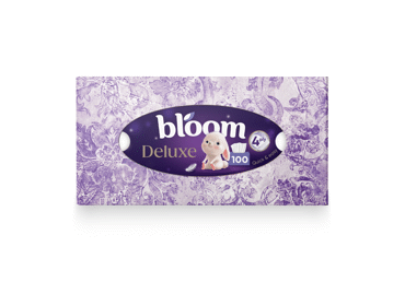 Kosmetinės servetėlės BLOOM DELUXE, 4 sluoksn., 100 vnt., 100 vnt.