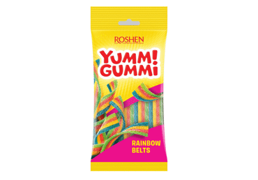 Rūgštūs guminukai ROSHEN YUMMI GUMMI SOUR BELTS, 70 g