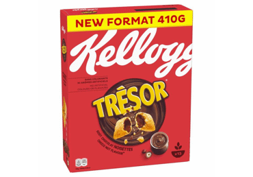 Dribsniai KELLOGG'S TRESOR CHOCO su šokolado įdaru, 410 g