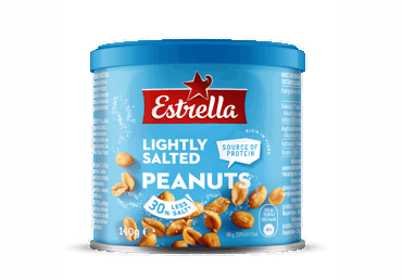 Kepinti žemės riešutai su druska ESTRELLA LIGHT SALTED, 140 g