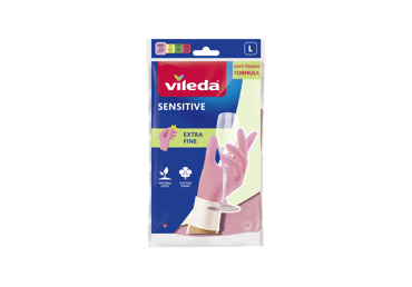 Buitinės pirštinės VILEDA SENSITIVE (L dydis), 1 vnt.