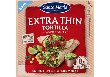 Plonos kvietinės pilnagrūdės tortilijos SANTA MARIA, 240 g