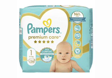 Sauskelnės PAMPERS Premium Care, Small Pack, 1 dydis, 26 vnt.