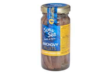 Ančiuvių filė SUN&SEA saulėgrąžų aliejuje, 100 g