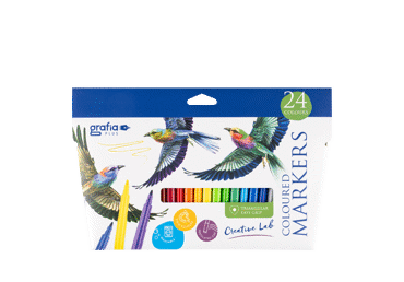 Flomasteriai GRAFIA PLUS, 24 vnt.