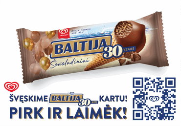 Šokoladiniai ledai BALTIJA su vaflių gabaliukais, 81 g