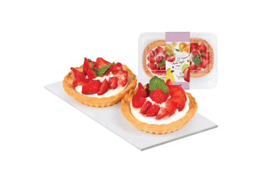 Tartaletė su maskarponės kremu ir braškėmis, 170 g
