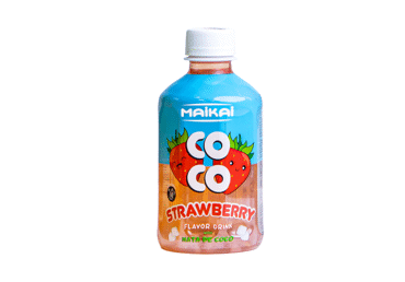 Braškių skonio gėrimas su kokosų gabaliukais MAIKAI,280ml