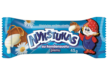 Глазированный творожный десерт NYKŠTUKAS с сгущенным молоком, 24,1% жира, 45 г