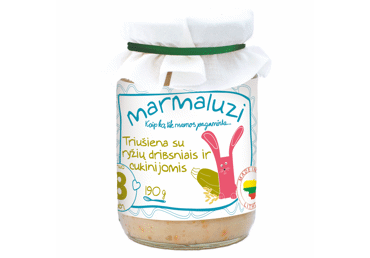 Ryžiai MARMALUZI su triušiena ir cukinijomis, nuo 8 mėn., 190 g