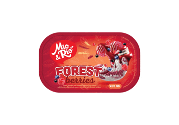 Miško uogų ledai su užpilu ir uogomis MIO&RIO, 525 g