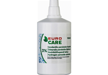 Vandenilio peroksidas EUROCARE, 3 %, 100 ml