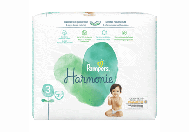 Sauskelnės PAMPERS Harmonie, Value Pack, 3 dydis, 31 vnt.