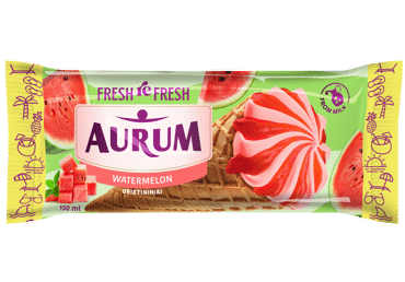 Edible ice cream AURUM, watermelon flavor, 98 g
