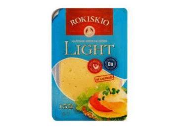 Fermentinis ROKIŠKIO sūris LIGHT (riekelės), 15% rieb. s. m., 150 g