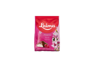 Зефиры LAIMA MAIGUMS в шоколадной глазури, вкус малины, 175 г