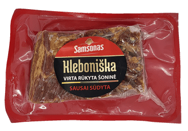 Virta rūkyta sausai sūdyta KLEBONIŠKA šoninė,a.r., 1 kg