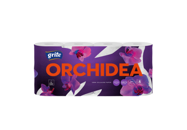 Toilet paper GRITE ORCHIDEA (3-ply), 8 pcs.